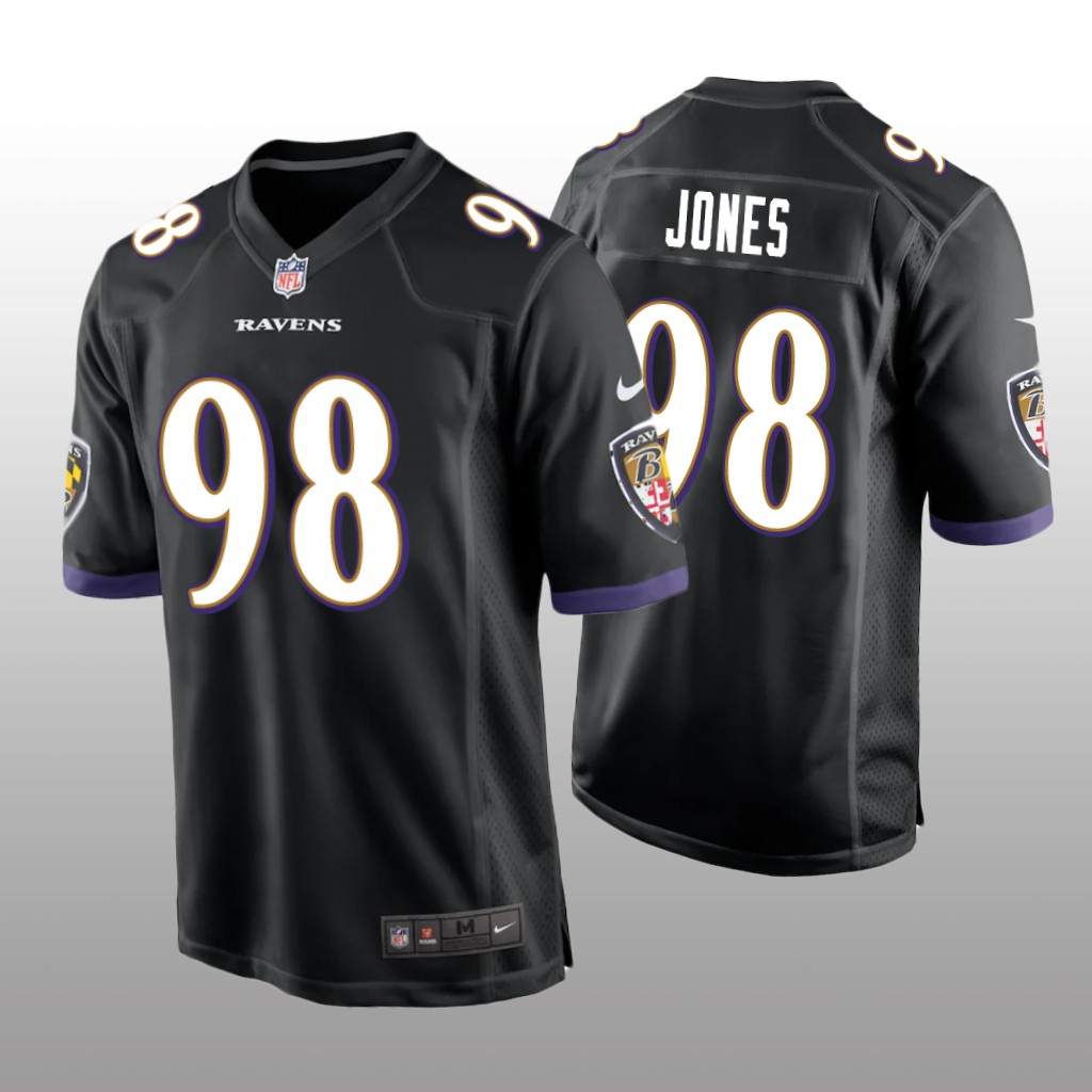 Baltimore Ravens Travis Jones Black Jersey Game - Men's