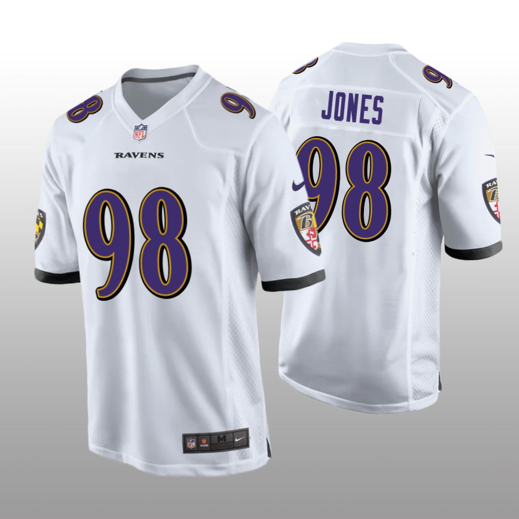 Baltimore Ravens Travis Jones White Jersey Game - Men's