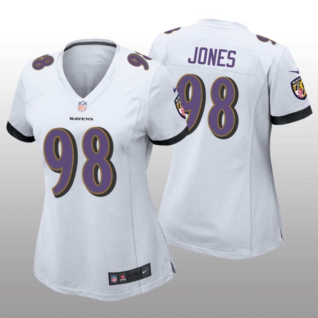Baltimore Ravens Travis Jones White Jersey Game - Women's