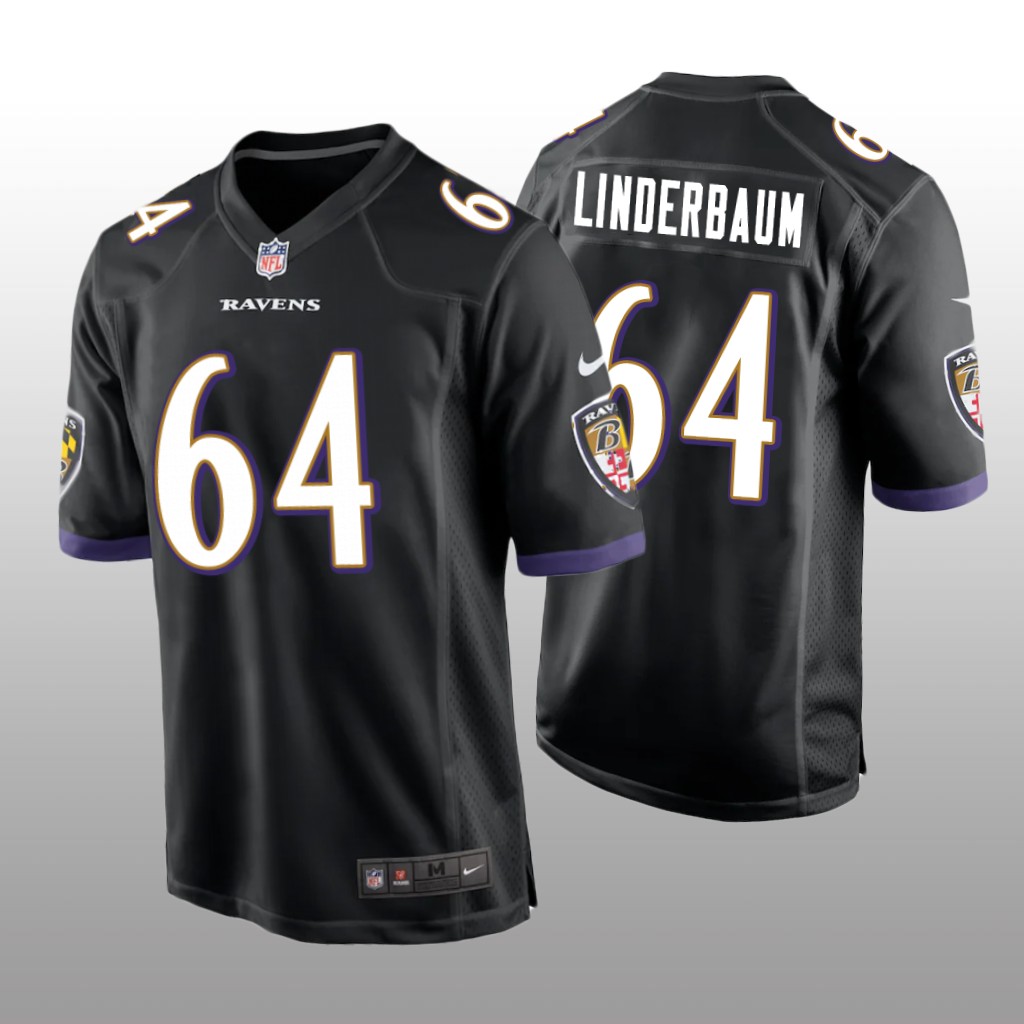 Baltimore Ravens Tyler Linderbaum Black Jersey Game - Men's
