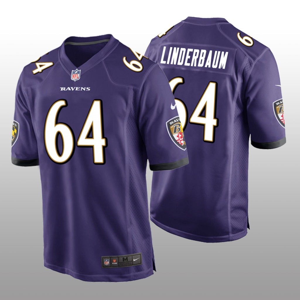 Baltimore Ravens Tyler Linderbaum Purple Jersey Game - Men's