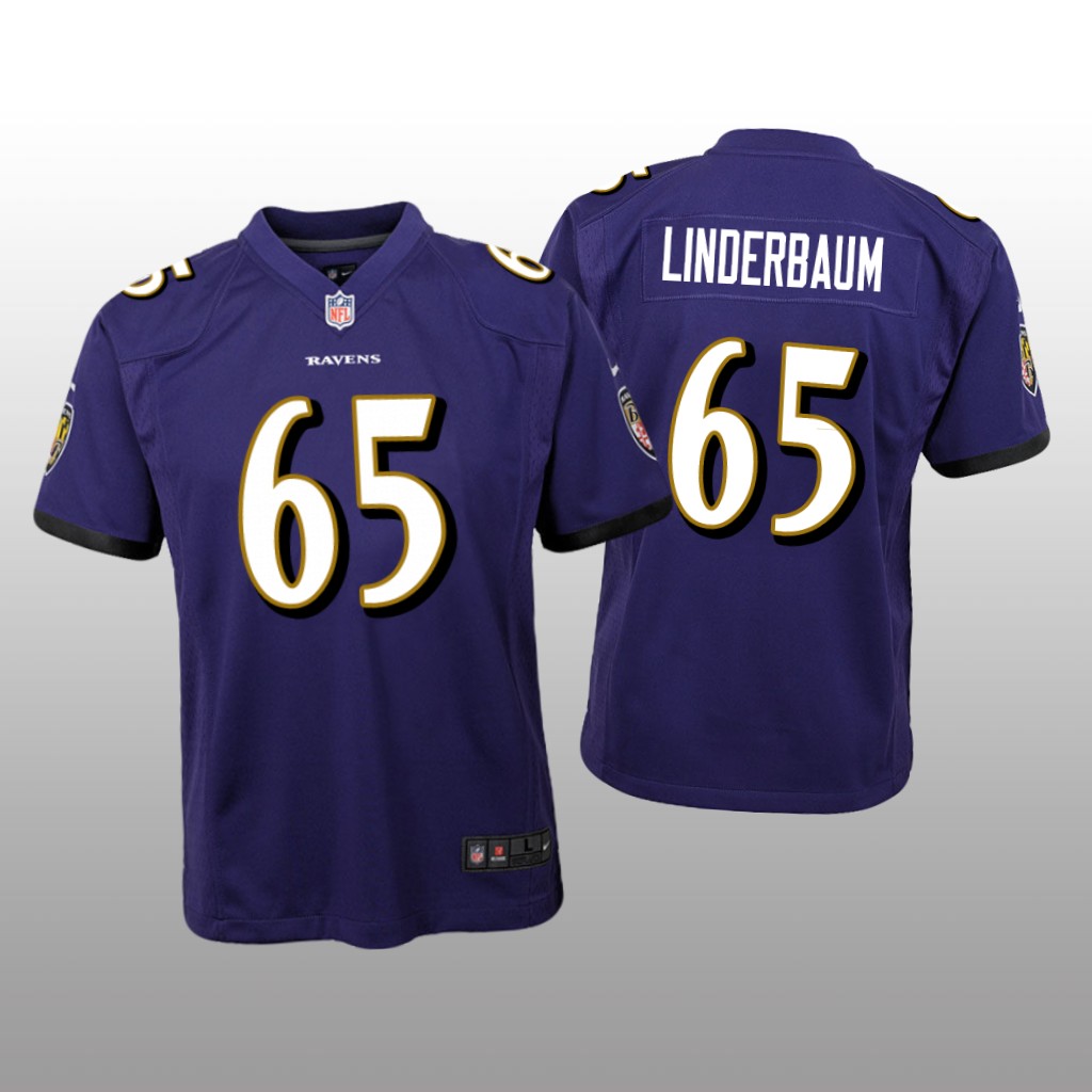 Baltimore Ravens Tyler Linderbaum Purple Jersey Game - Youth