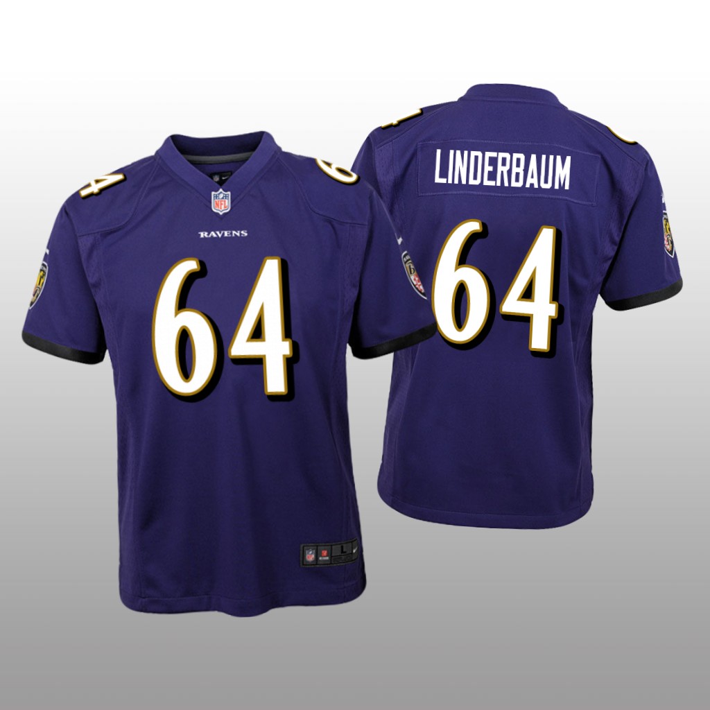 Baltimore Ravens Tyler Linderbaum Purple Jersey Game - Youth