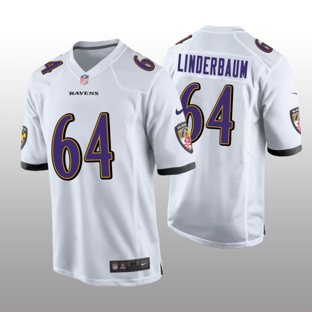 Baltimore Ravens Tyler Linderbaum White Jersey Game - Men's