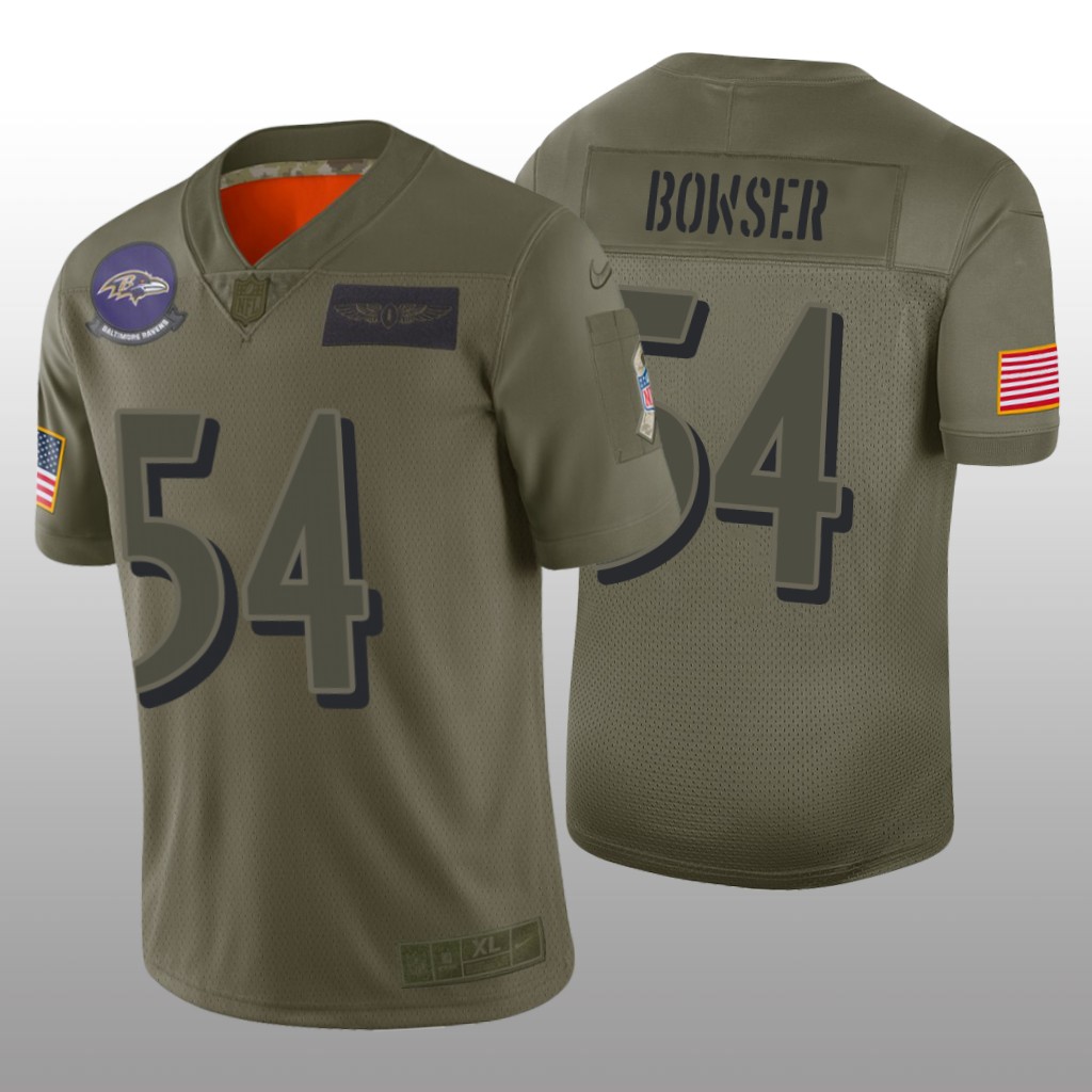 Baltimore Ravens Tyus Bowser Camo Limited Jersey 2019 Salute to Service - Men's