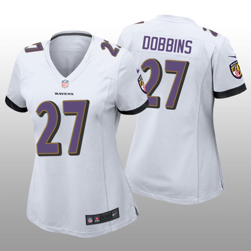 Baltimore Ravens White 2020 NFL Draft J.K. Dobbins Game Jersey