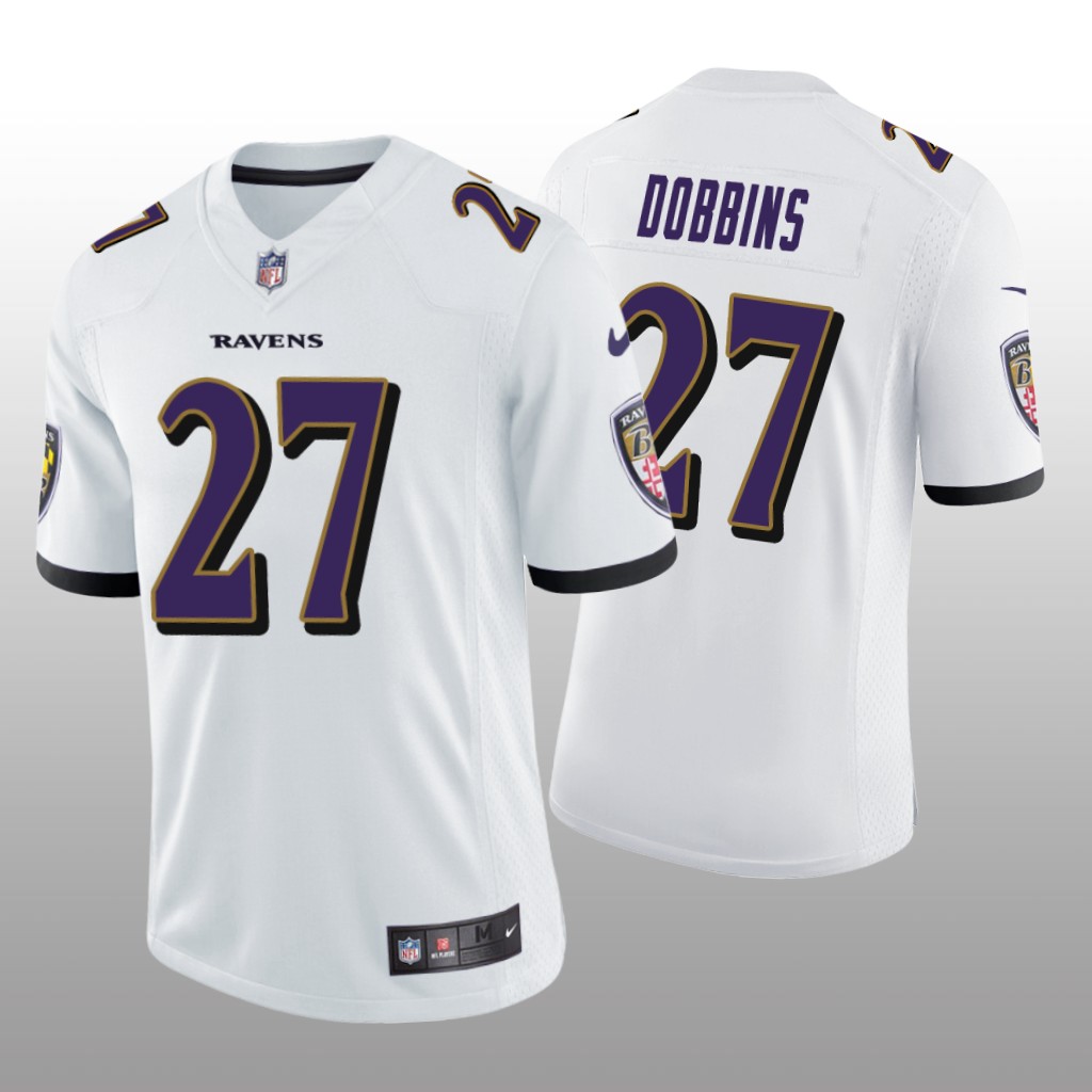 Baltimore Ravens White 2020 NFL Draft Vapor Limited J.K. Dobbins Jersey