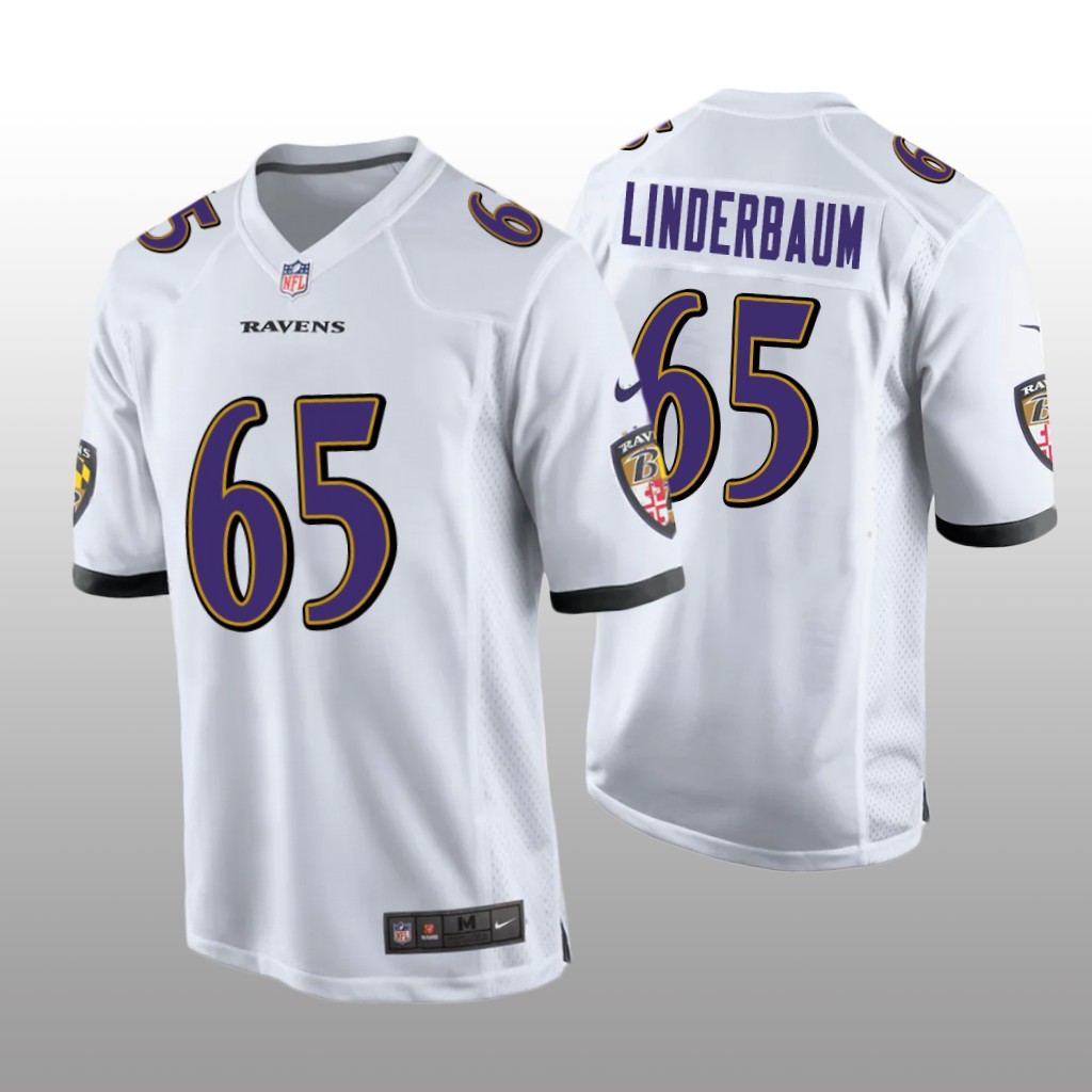 Baltimore Ravens White 2022 NFL Draft Tyler Linderbaum Game Jersey