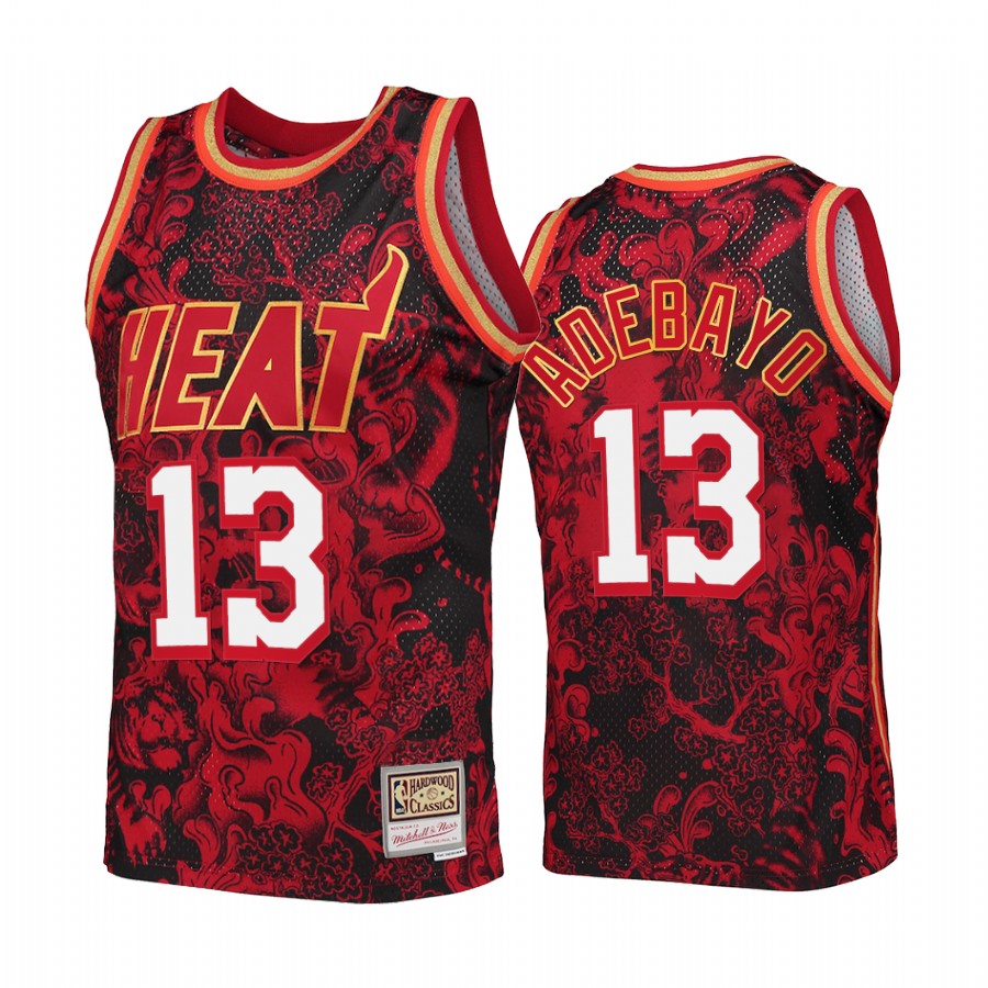 Bam Adebayo Lunar New Year 2022 Miami Heat Red Jersey Mitchell Ness
