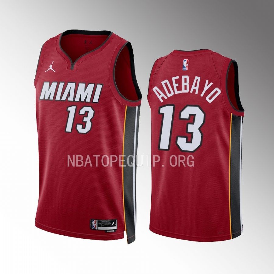 Bam Adebayo Miami Heat #13 Red Jersey 2022-23 Statement Edition Swingman