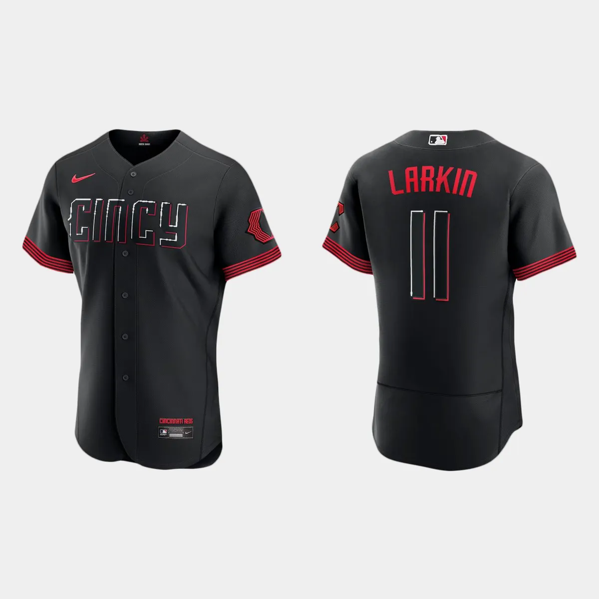 Barry Larkin Cincinnati Reds 2023 City Connect Jersey - Black