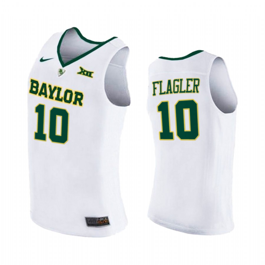 Baylor Bears Adam Flagler Jersey 2021 March Madness Elite 8 White