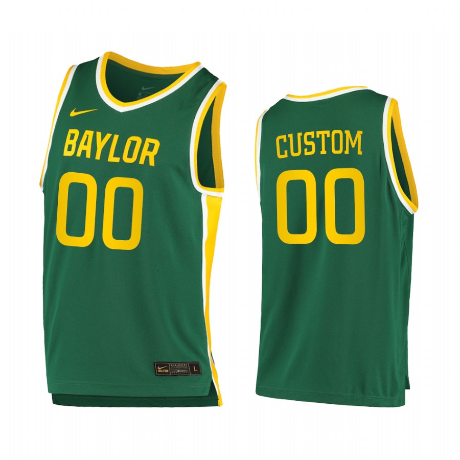 Baylor Bears Custom Green  2020-21 College  Jersey