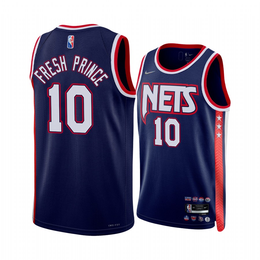 Ben Simmons Fresh Prince Nets Nickname Diamond Edition Blue Jersey 2022