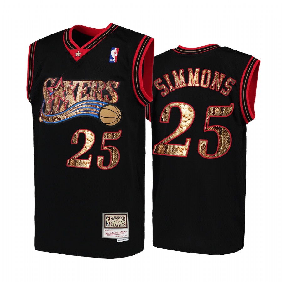 Ben Simmons Philadelphia 76ers Black Python Skin Jersey 2021 Exclusive Edition