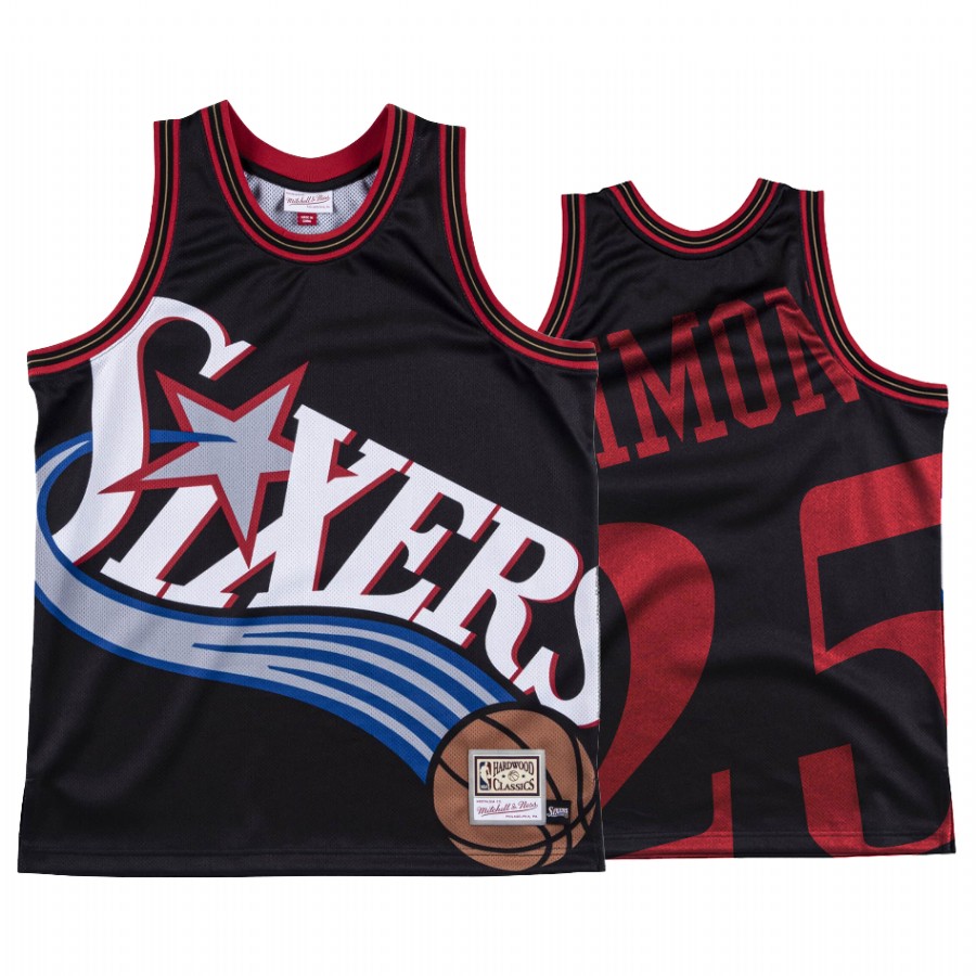 Ben Simmons Philadelphia 76ers HWC Black Big Face #25 Jersey