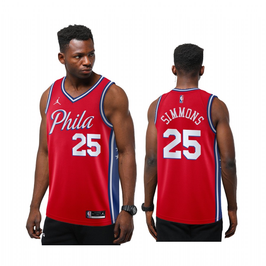 Ben Simmons Philadelphia 76ers Red Statement New Season 2020-21 Jersey