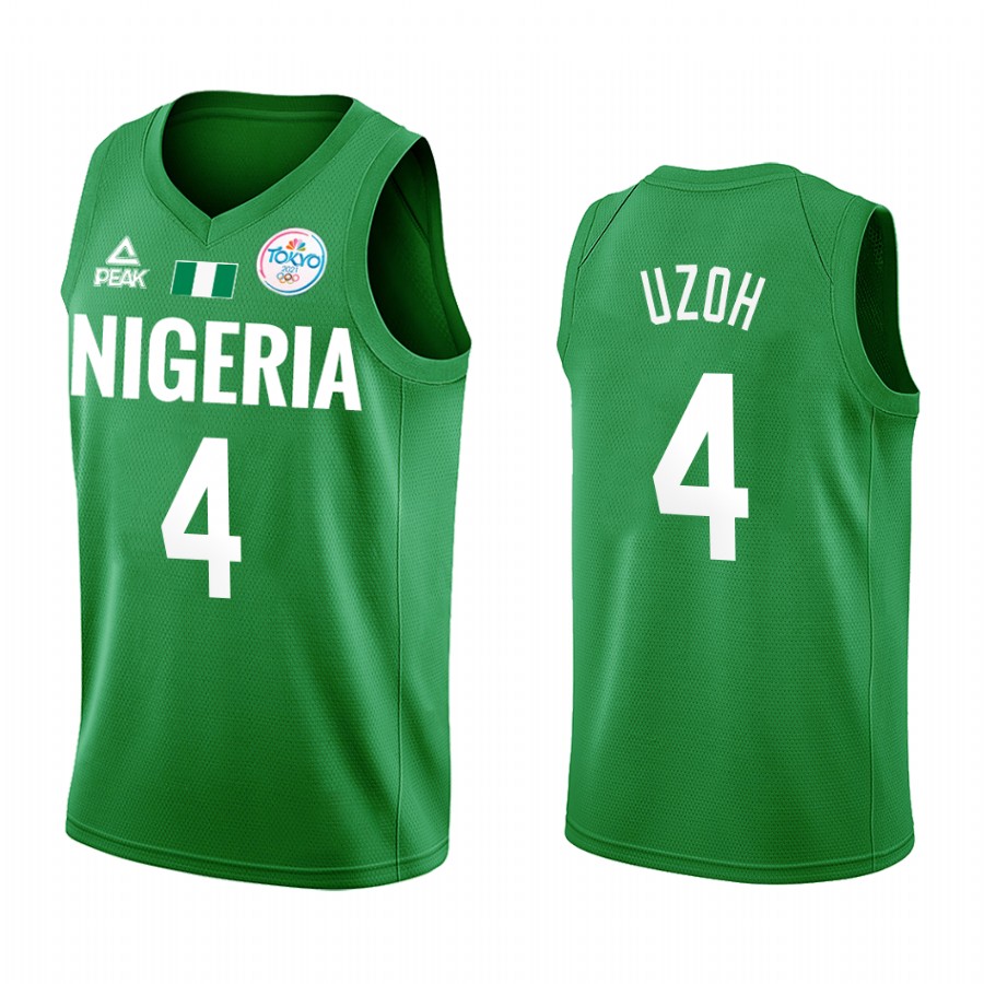Ben Uzoh Nigeria  #4 Green 2021 Tokyo Olymipcs Limited Jersey