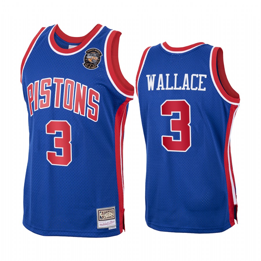 Ben Wallace 2021 Naismith Hall Of Fame Detroit Pistons #3 Navy Jersey