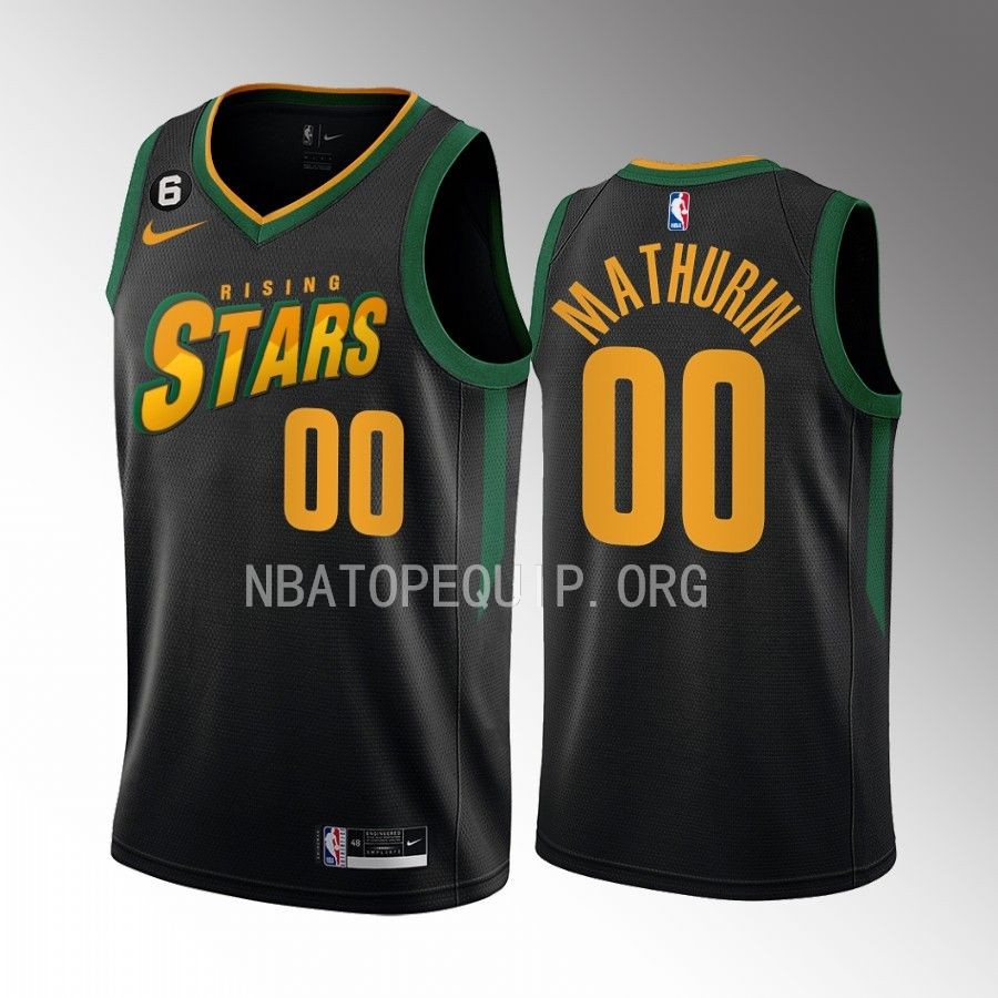 Bennedict Mathurin 2023 NBA Rising Stars Jersey Indiana Pacers #00 Black Men's Uniform