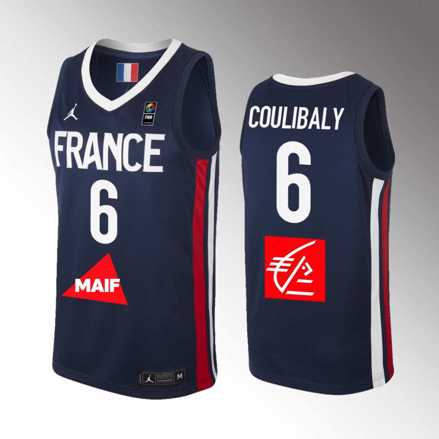 Bilal Coulibaly France FIBA U18 European Championship Navy Jersey #6