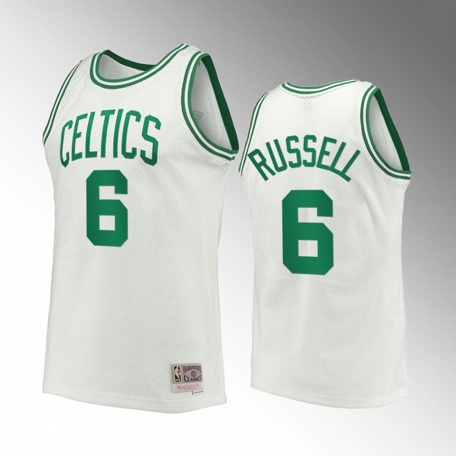 Bill Russell #6 Boston Celtics Legend Forever White Hardwood Classics Jersey