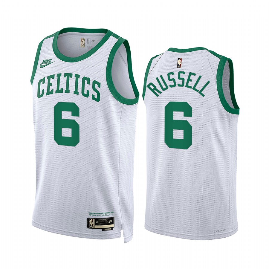 Bill Russell Boston Celtics Classic Edition White #6 Jersey Year Zero