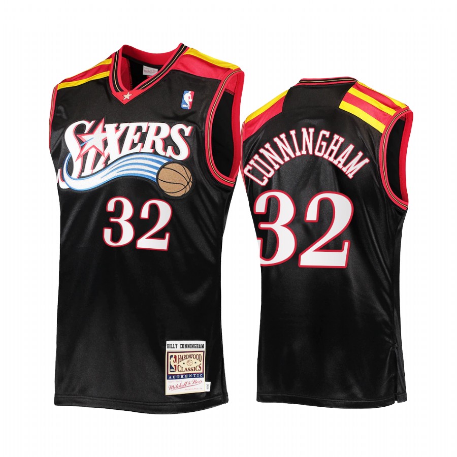 Billy Cunningham 32 Philadelphia 76ers Commemorative Classic Black Jersey Limited