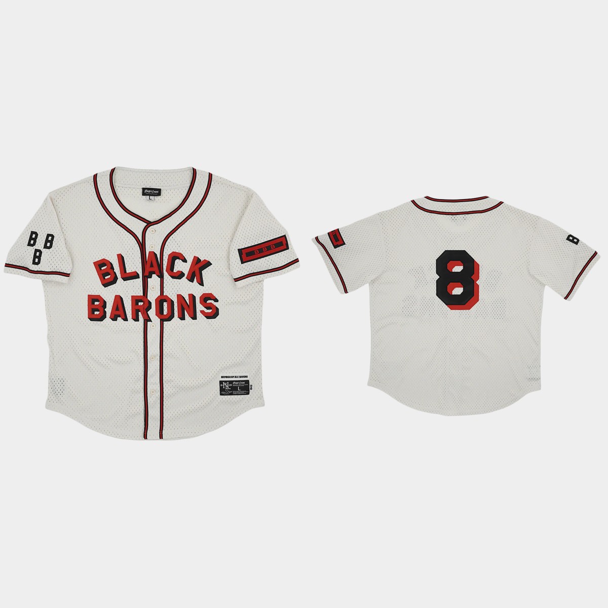 Birmingham Barons #8 Rings And Crwns Mesh Jersey - Cream