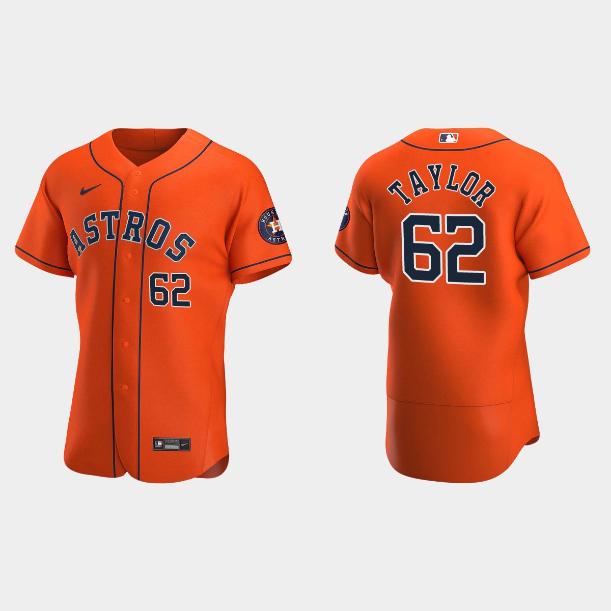 Blake Taylor #62 Houston Astros Alternate Jersey - Orange