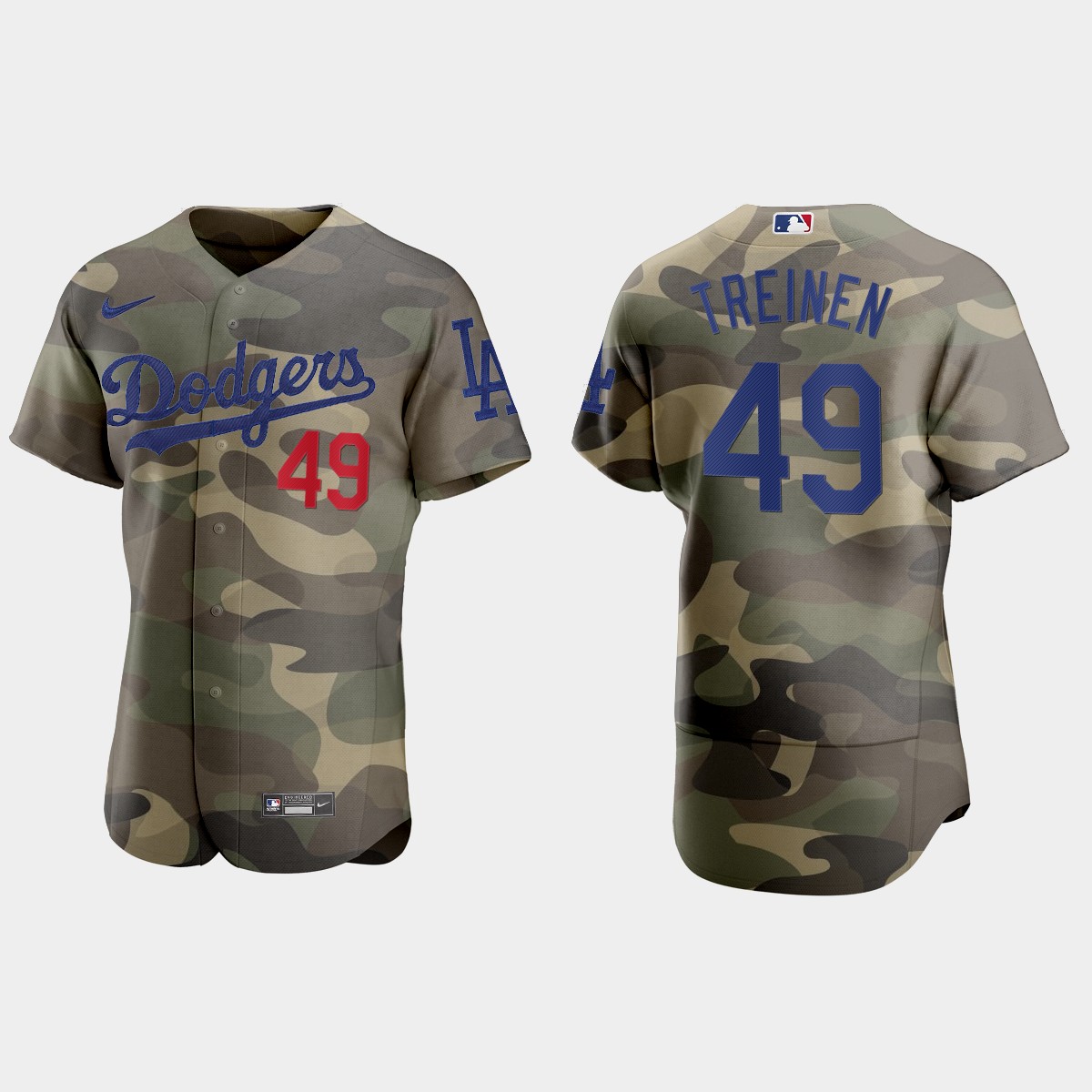 Blake Treinen Los Angeles Dodgers 2021 National Armed Forces Day Jersey - Camo