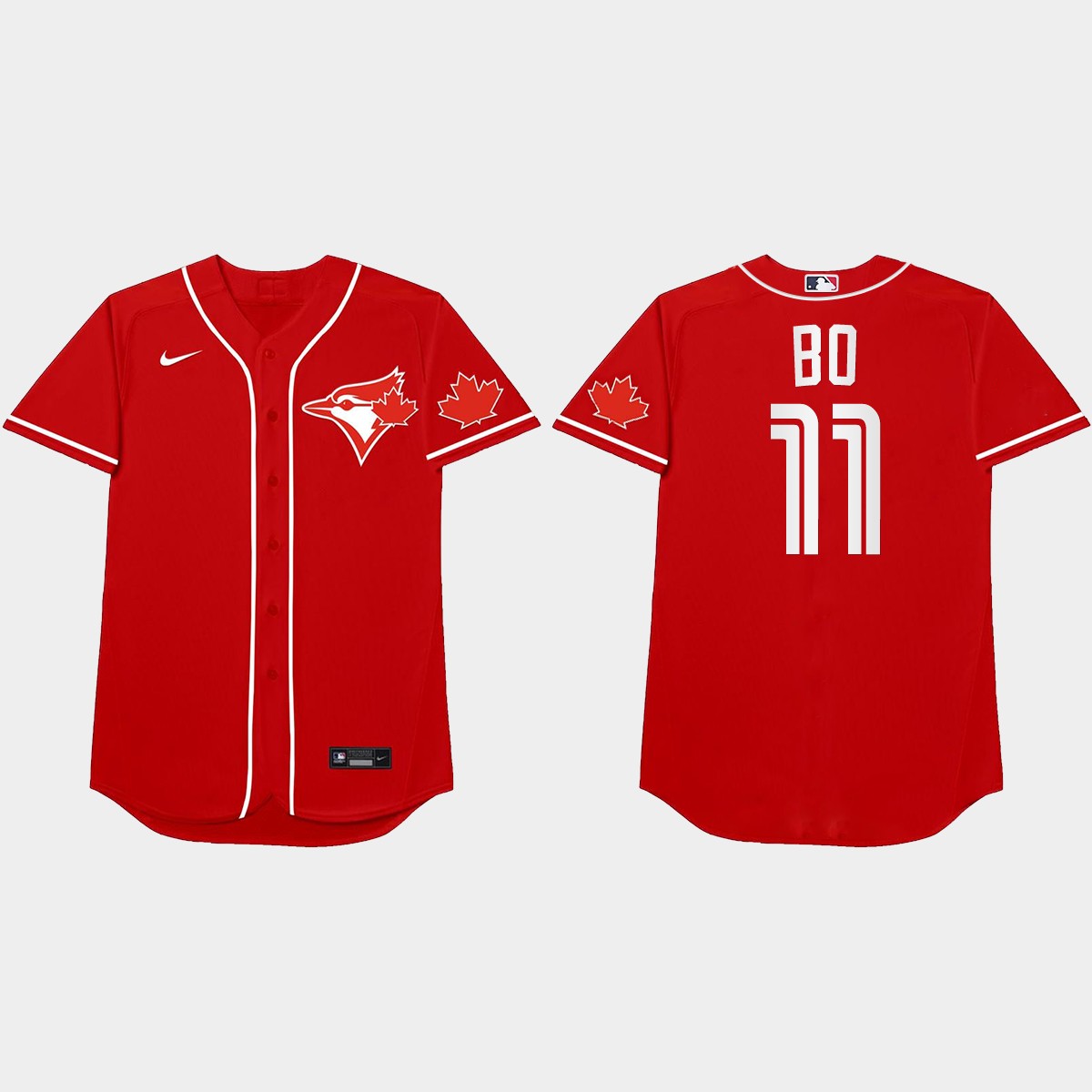 Bo Bichette 2021 Players' Weekend Bo Nickname Jersey - Red