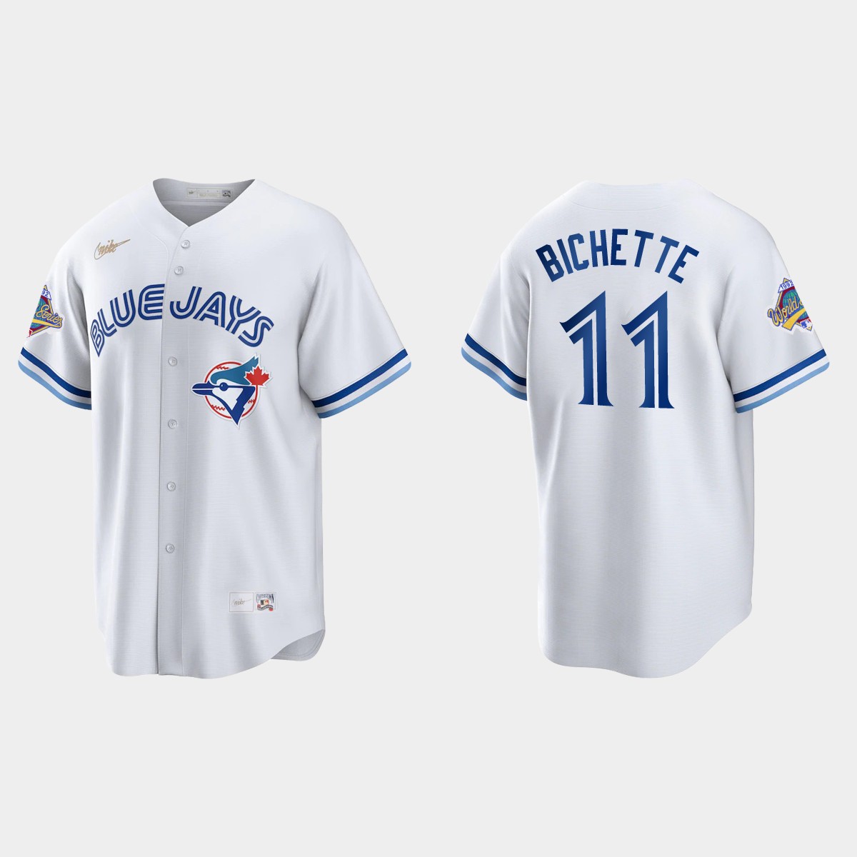 Bo Bichette Toronto Blue Jays 1992 World Series Patch Cooperstown Jersey - White