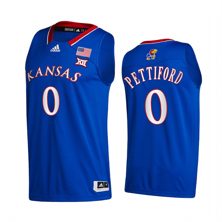 Bobby Pettiford Kansas Jayhawks Blue Jersey 2021-22 College  Away