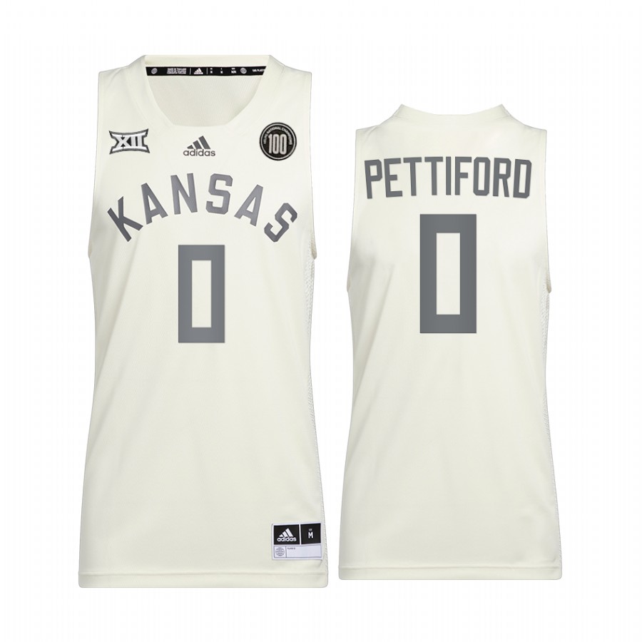 Bobby Pettiford Kansas Jayhawks White Jersey 2022 Reverse Retro College