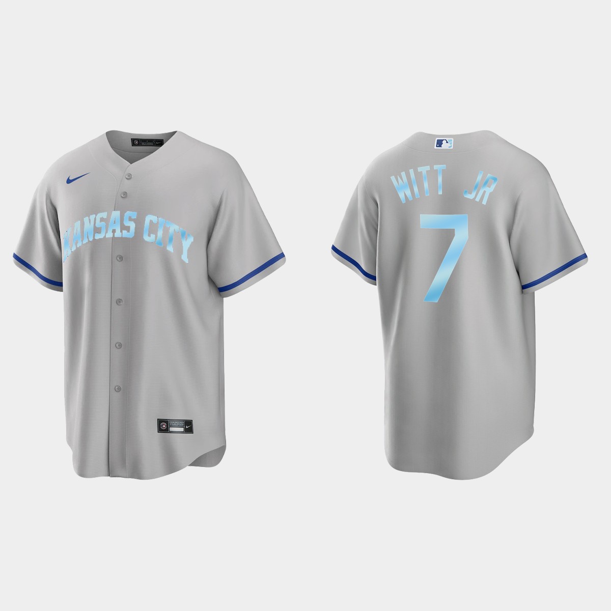 Bobby Witt Jr. Kansas City Royals 2022 Father's Day Gift Jersey - Gray