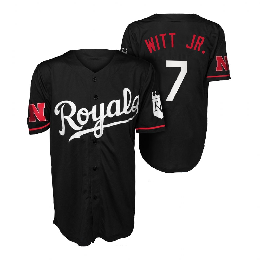 Bobby Witt Jr. Kansas City Royals Huskers Night Jersey - Black