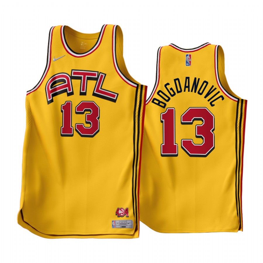 Bogdan Bogdanovic 2022-23 Atlanta Hawks Gold #13 Earned Edition Jersey