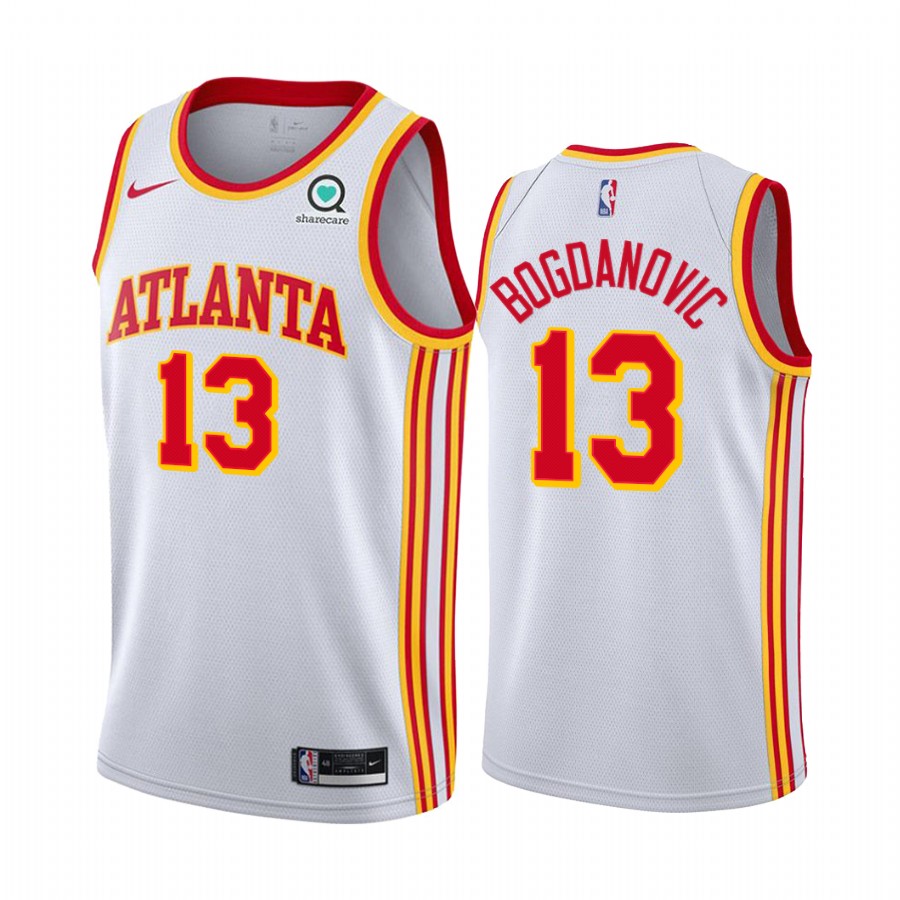 Bogdan Bogdanovic Atlanta Hawks 2020-21 White Association Jersey 2020 Trade