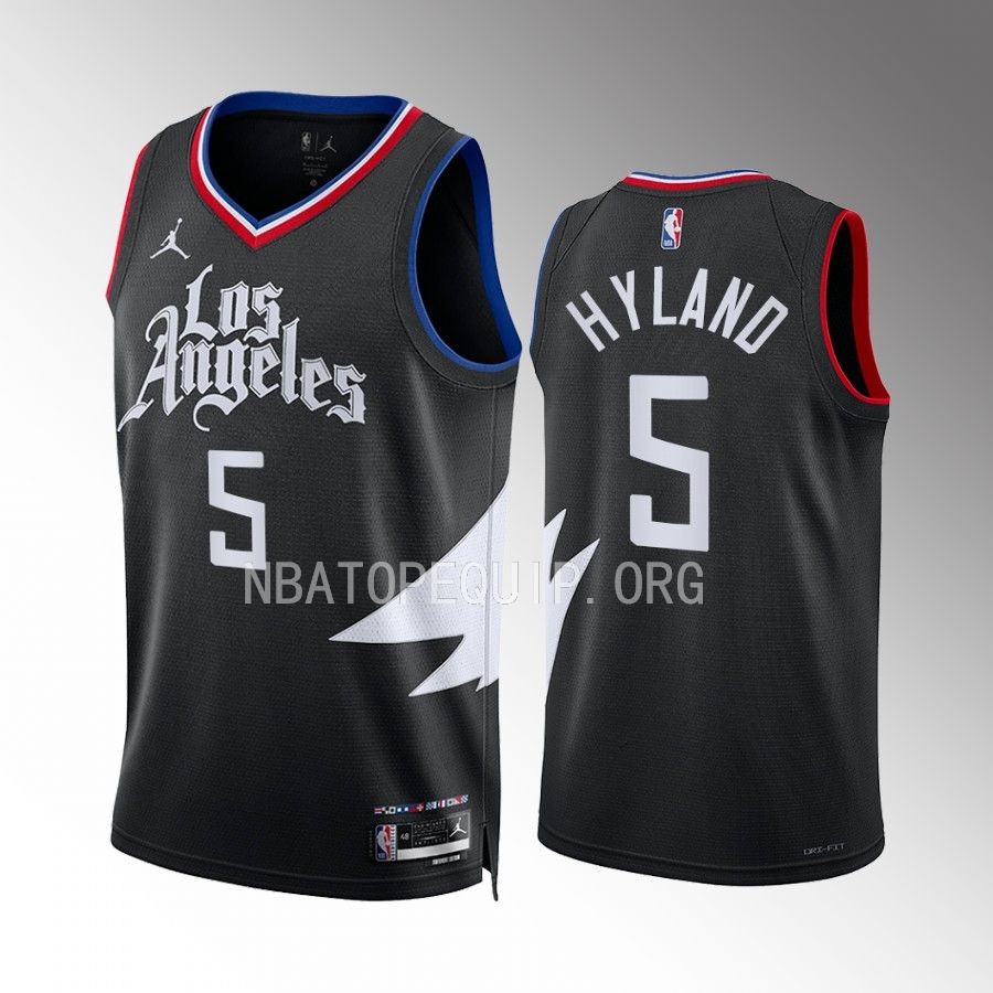 Bones Hyland LA Clippers Black Statement Edition 2022-23 Men Jersey Swingman
