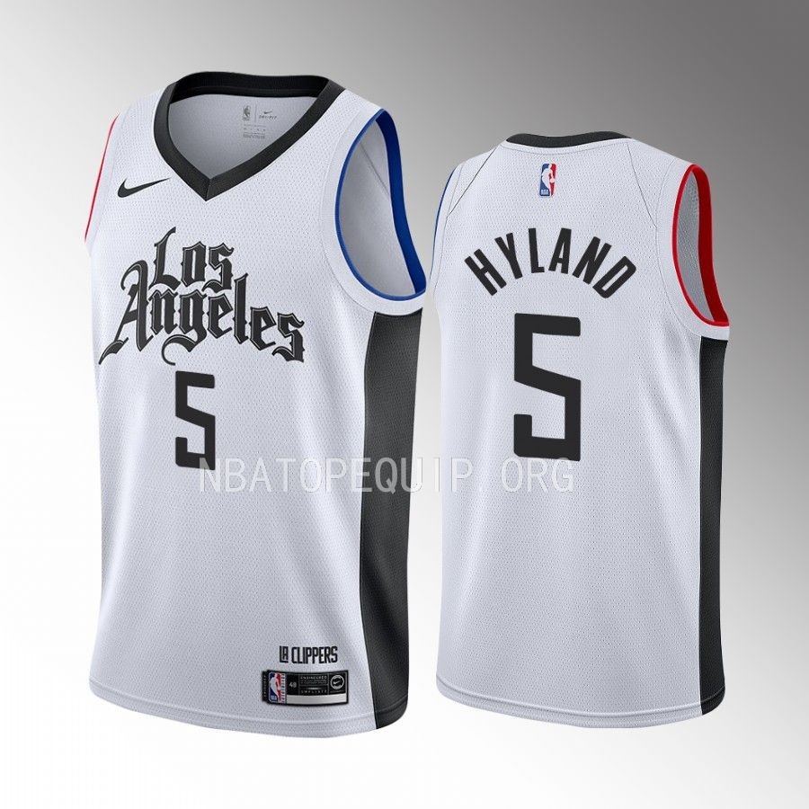 Bones Hyland LA Clippers White City Edition Men Jersey Swingman