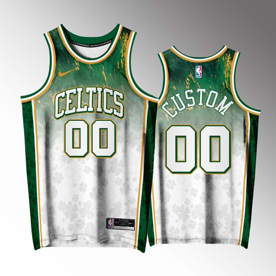Boston Celtics #00 Custom Irish City Green Jersey Exclusive Edition