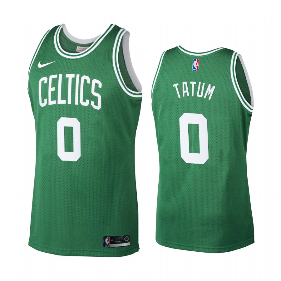 Boston Celtics #0 Jayson Tatum Green Hardwood Classics Men's Jersey