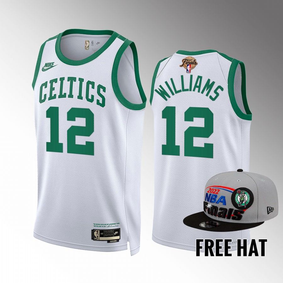 Boston Celtics #12 Grant Williams 2022 NBA Finals White Jersey Classic Edition