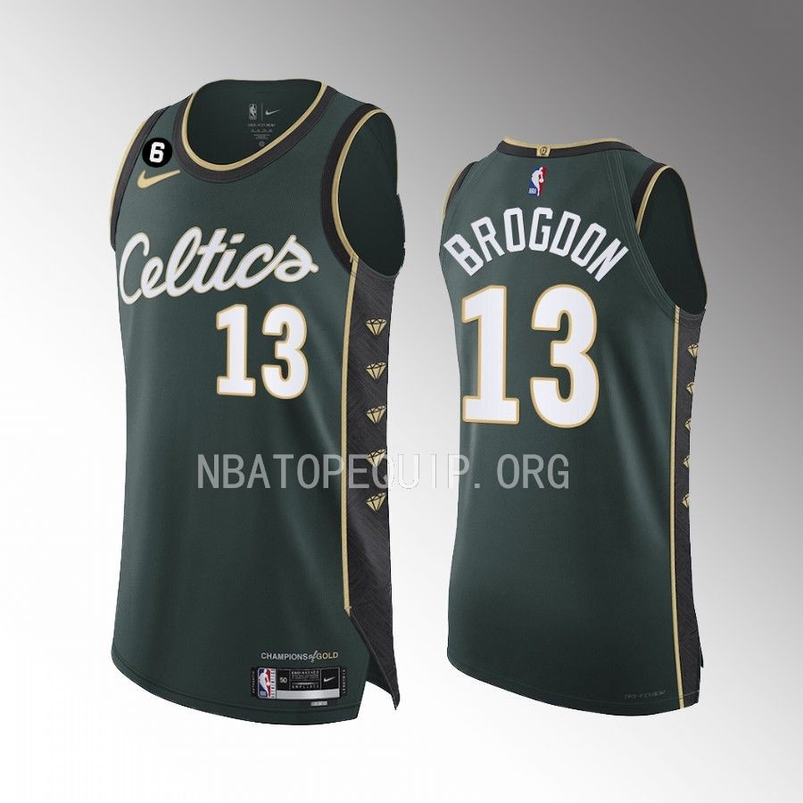 Boston Celtics #13 Malcolm Brogdon Green Jersey 2022-23 City Edition