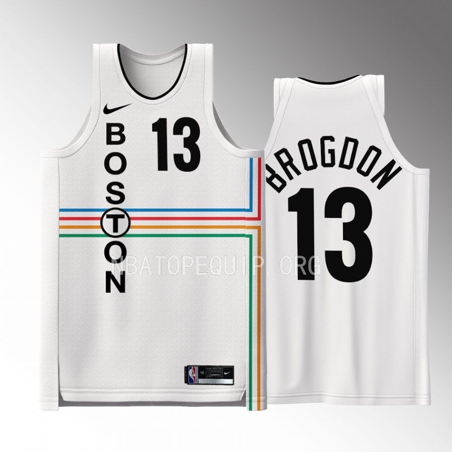 Boston Celtics #13 Malcolm Brogdon The T White Jersey Special