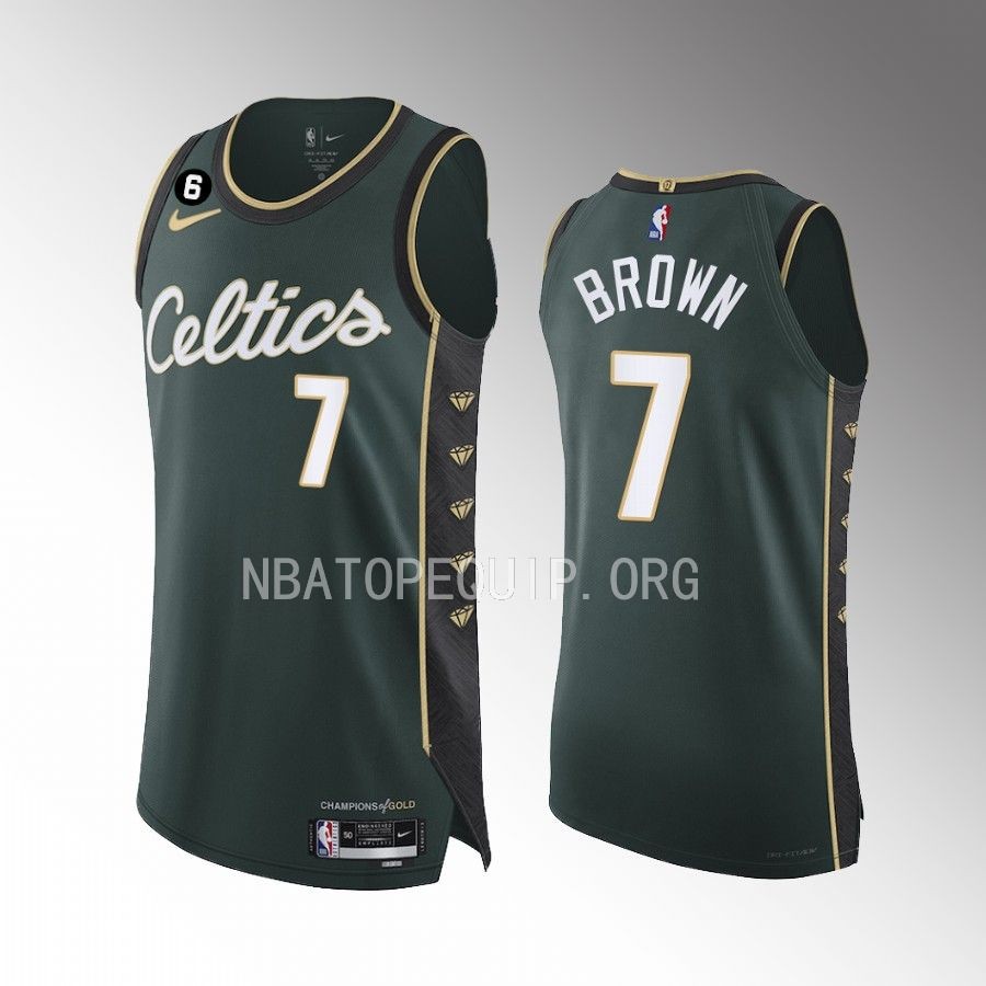 Boston Celtics #7 Jaylen Brown Green Jersey 2022-23 City Edition