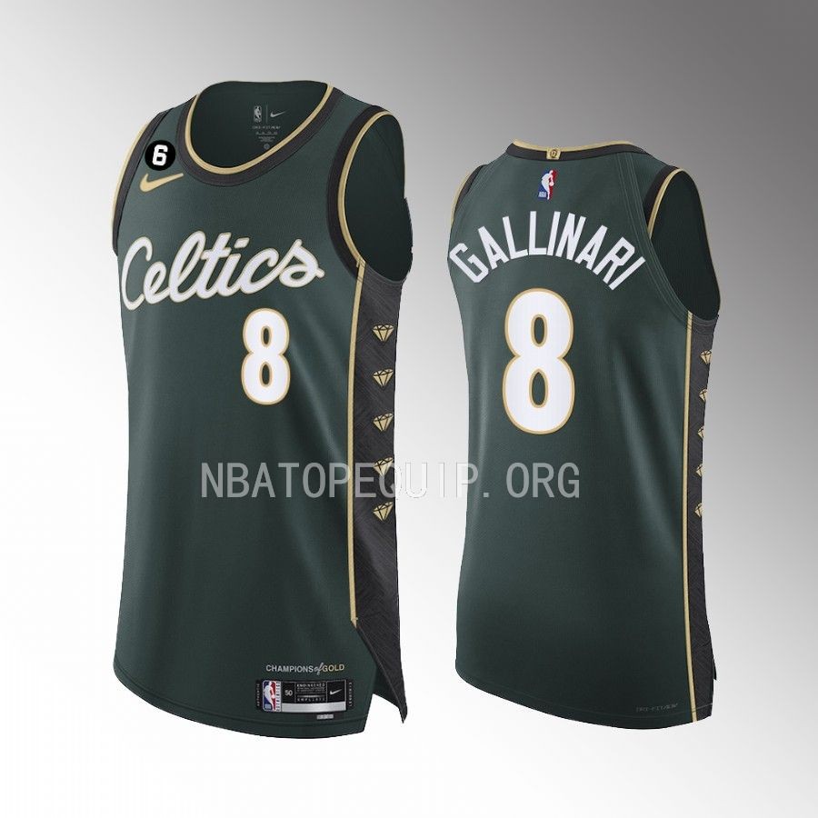 Boston Celtics #8 Danilo Gallinari Green Jersey 2022-23 City Edition