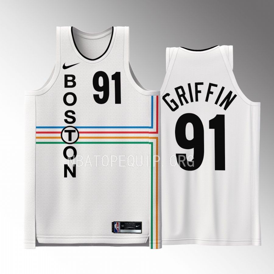 Boston Celtics #91 Blake Griffin The T White Jersey Special
