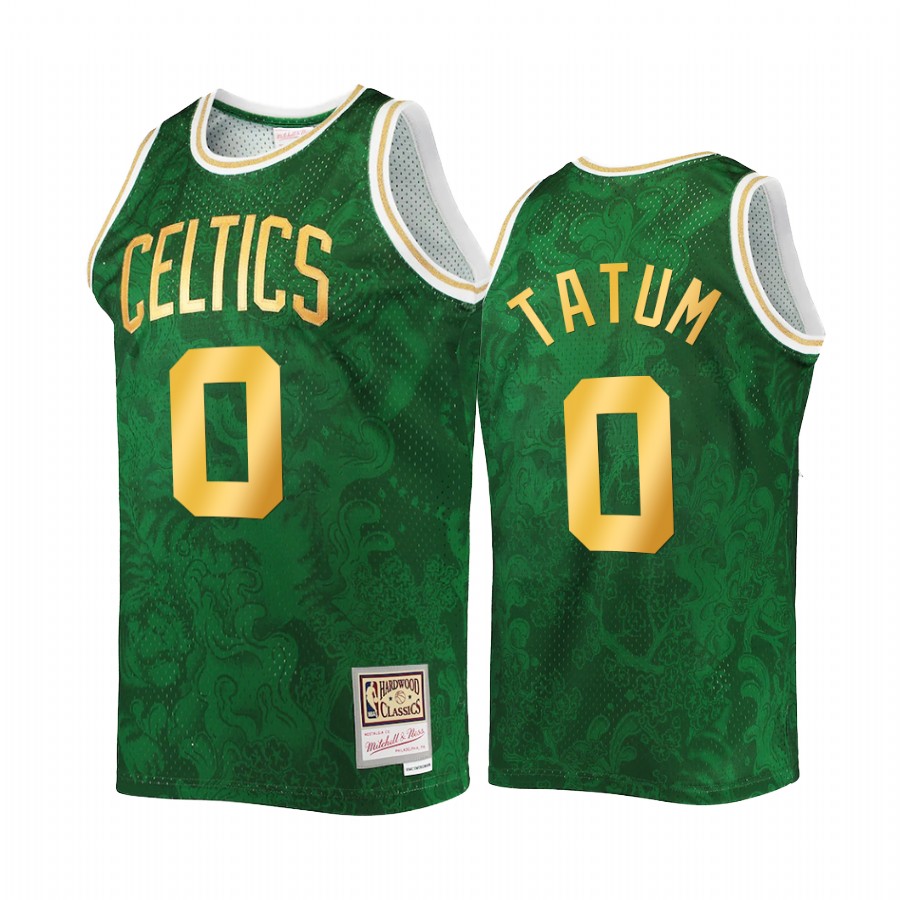 Boston Celtics 2022 Lunar New Year Jayson Tatum Jersey Green Throwback